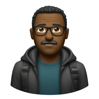 Brutal man with glases sticker