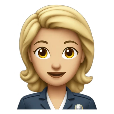 stewardess woman sticker