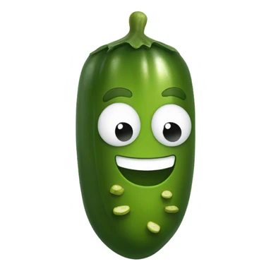 Pickle with a cute smile sticker