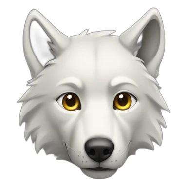 Half wolf sticker