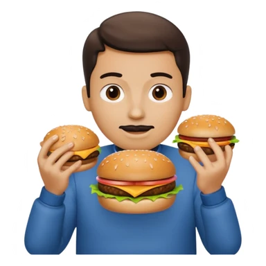 comiendo hamburguesa sticker