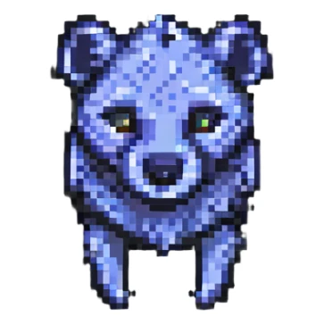 hyena pixel art sticker