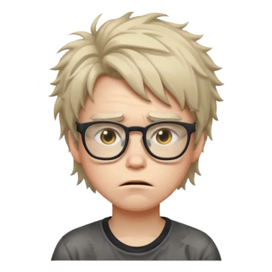 FROWN EXPRESSION WITH GLASSES GAMER sticker