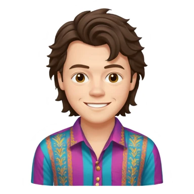 une joli personne qui ressemble a harry styles, avec beaucoup de details qui sourit sticker