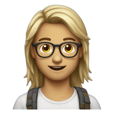 nerd whit no theeth sticker