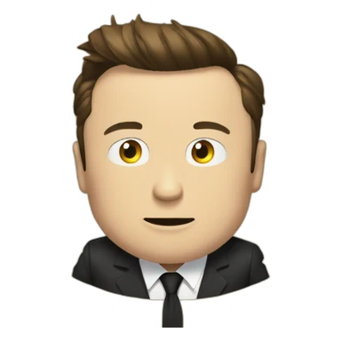 Elon Musk qui embrasse Macron sticker