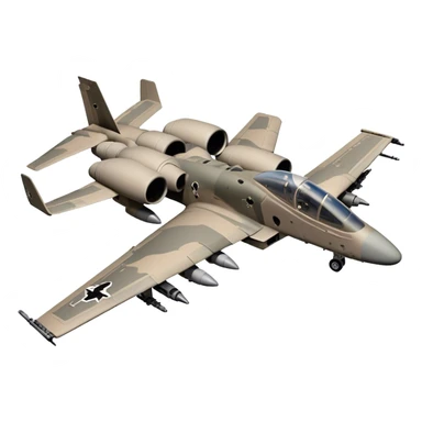 Warthog Jet (A-10 Thunderbolt II) - Fairchild Republic (Model Year: 2022) (Iconic colour: Desert camo) sticker