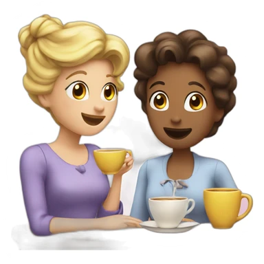 Tea-time-gossip sticker