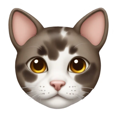 cow cat with brown around nose sticker