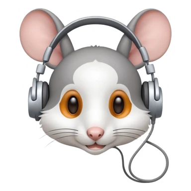 mice wearing headphones sticker