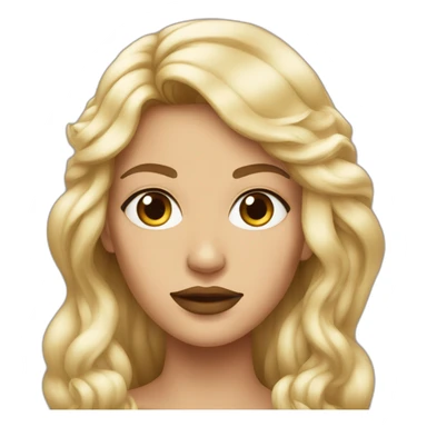 Mean Chanel Girl with long hair sticker