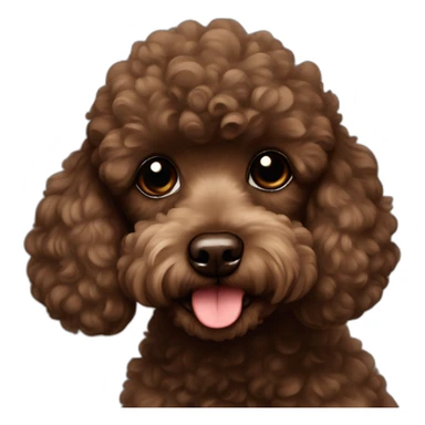 Dark brown toy poodle swiftie sticker