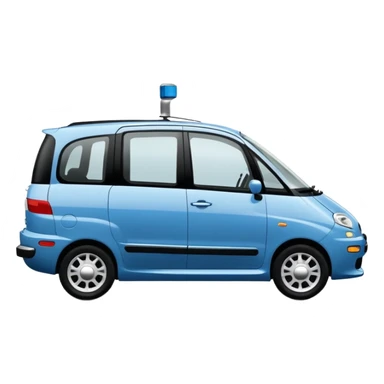Auto fiat multipla di colore blu scuro sticker