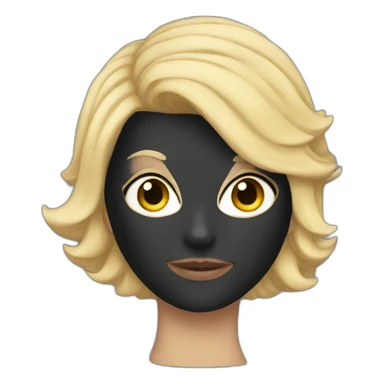 female batman short blonde hair with mask sticker