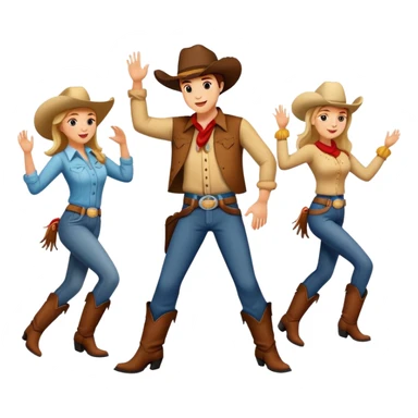 people in cowboy boots grinding on the floor sticker