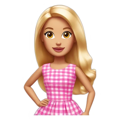 Barbie in a pink gingham dress sticker