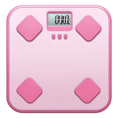 Pink body weight scale  sticker
