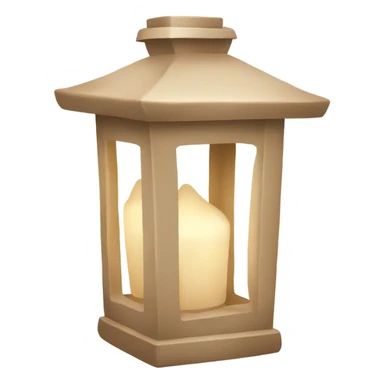 beige Christmas lantern sticker