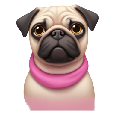 Pink pug sticker