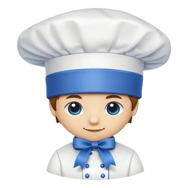 chef's hat with a blue ribbon. sticker