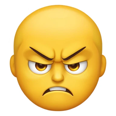 mad really annoyed basic yellow emoji  sticker