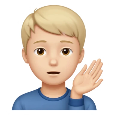 A boy showing right cheek to her mother asking for a gentle playful slap only boy no picture of mother included in emoji
Give side view of right cheek sticker