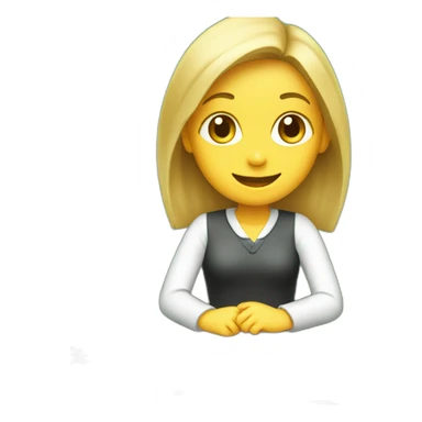 Girl with blonde hair sitting at desk wrapping chocolates with solid green backdrop sticker