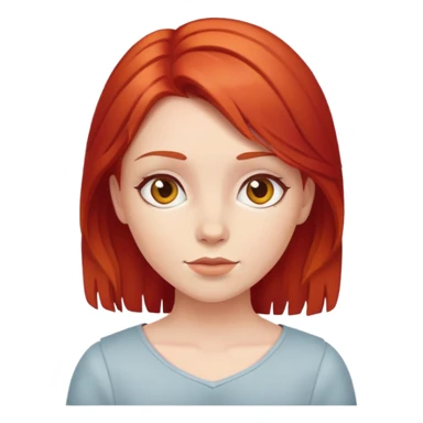 Pretty Red hair girl sticker