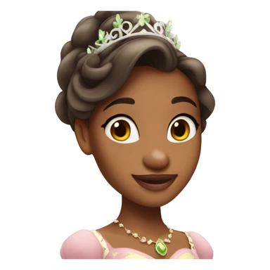 princess tiana with pink dress sticker