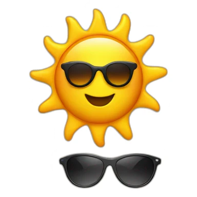Sun with sunglasses sticker