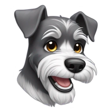 schnauzer cry laughing sticker