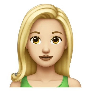 dirty blonde hair side part greeen eyes square face sticker
