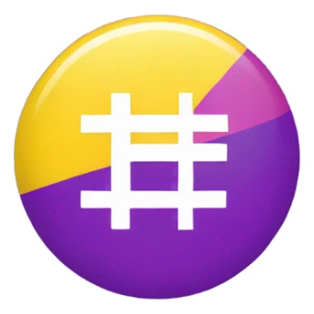 Intersex pride flag with yellow background and purple circle in the middle  sticker
