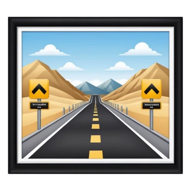 a border crossing between two countries sticker