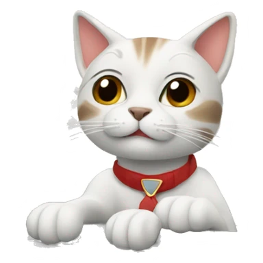 cat on a airplane sticker