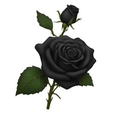 Black rose sticker
