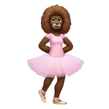 Bigfoot wearing a ballerina outfit sticker