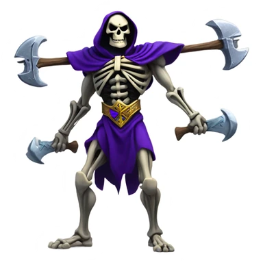 Skeletor throwing axes  sticker