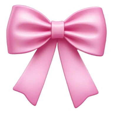 A preppy pink long bow hair clip sticker