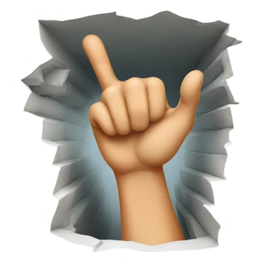 woman hand emerging from the hole doing thumb up sticker