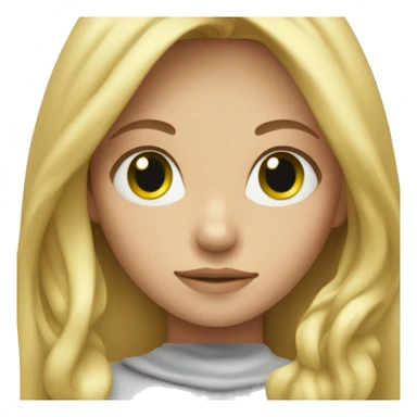 girl with green eyes and long blonde hair sticker