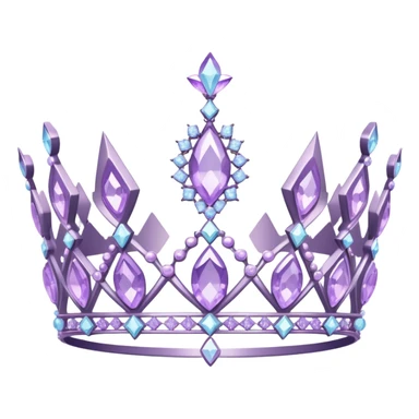 Pastel purple crystal gems tiara sticker
