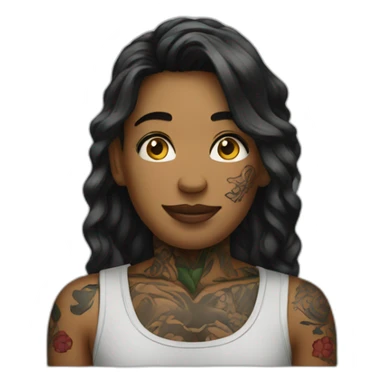 person with tatoos sticker