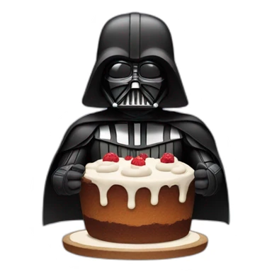 dark vador baking cake sticker