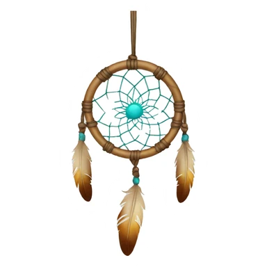 a hanging dreamcatcher with white background sticker