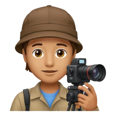 Camera man backwards taking a photo  sticker