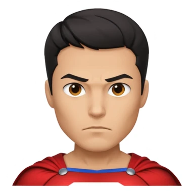 Male superhero face sticker