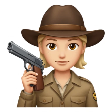 Smirk with gun sticker