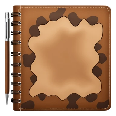 Realistic cow hide print pattern journal sticker