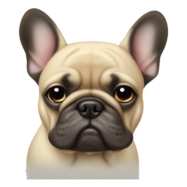 Sad french bulldog sticker